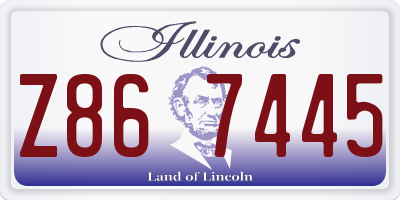 IL license plate Z867445