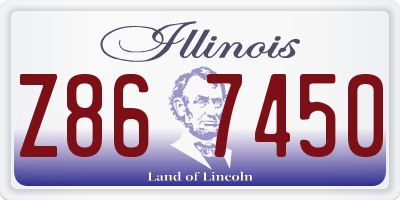 IL license plate Z867450