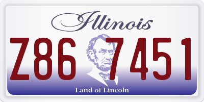 IL license plate Z867451