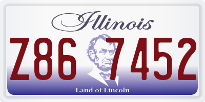 IL license plate Z867452