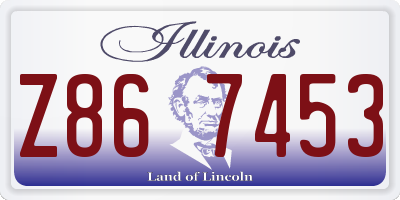 IL license plate Z867453