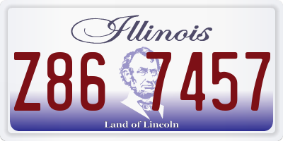 IL license plate Z867457
