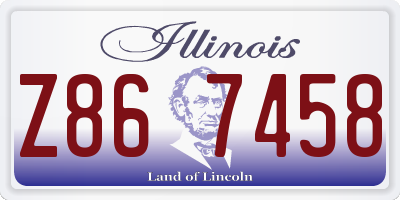 IL license plate Z867458
