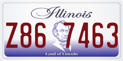 IL license plate Z867463