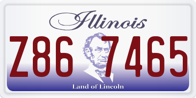 IL license plate Z867465