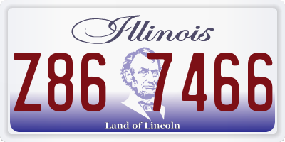 IL license plate Z867466