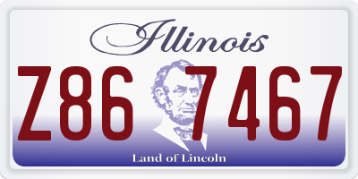 IL license plate Z867467