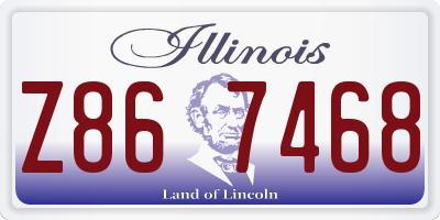 IL license plate Z867468