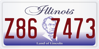 IL license plate Z867473