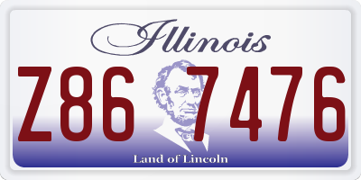 IL license plate Z867476
