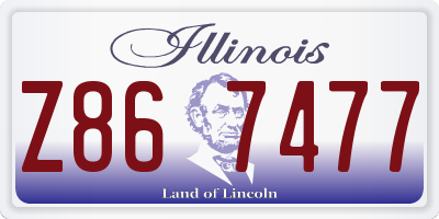 IL license plate Z867477