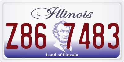 IL license plate Z867483