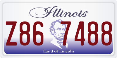 IL license plate Z867488