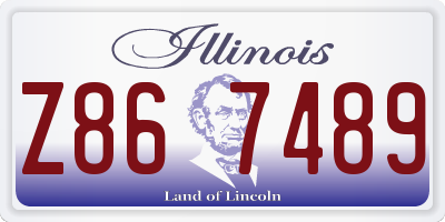 IL license plate Z867489