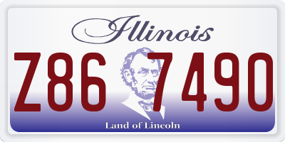 IL license plate Z867490