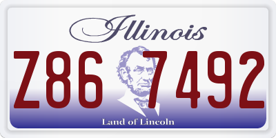 IL license plate Z867492