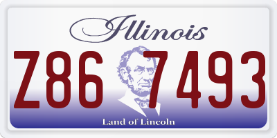 IL license plate Z867493