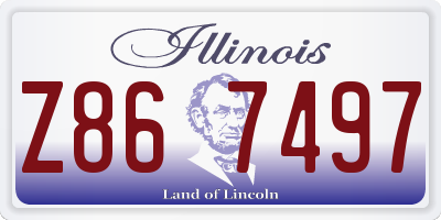 IL license plate Z867497