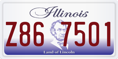 IL license plate Z867501