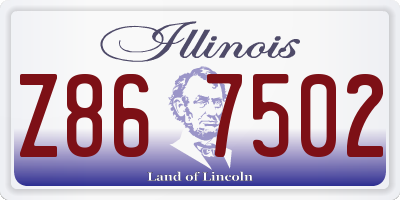 IL license plate Z867502