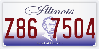 IL license plate Z867504