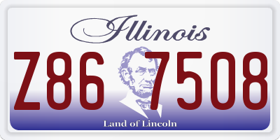 IL license plate Z867508