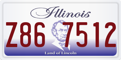 IL license plate Z867512