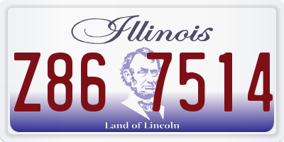 IL license plate Z867514