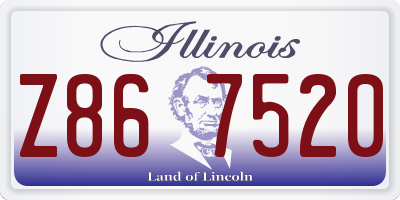 IL license plate Z867520