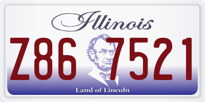 IL license plate Z867521