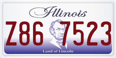 IL license plate Z867523
