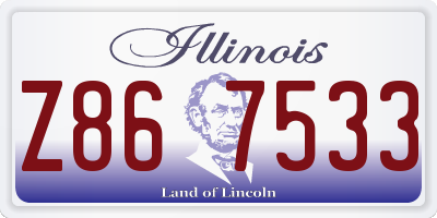 IL license plate Z867533
