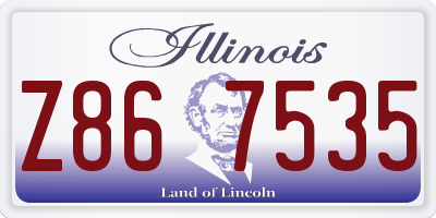 IL license plate Z867535