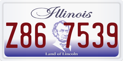 IL license plate Z867539