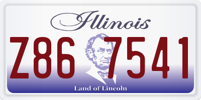 IL license plate Z867541