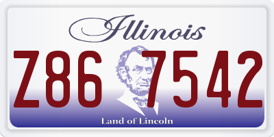 IL license plate Z867542