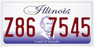 IL license plate Z867545