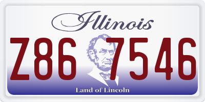 IL license plate Z867546