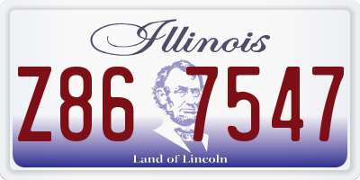IL license plate Z867547