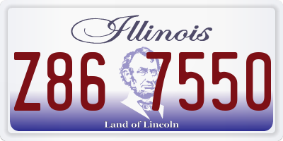 IL license plate Z867550