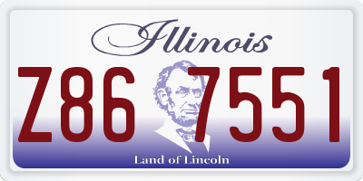 IL license plate Z867551