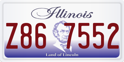 IL license plate Z867552