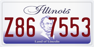 IL license plate Z867553