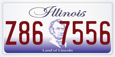 IL license plate Z867556
