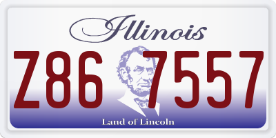 IL license plate Z867557