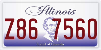 IL license plate Z867560