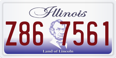 IL license plate Z867561
