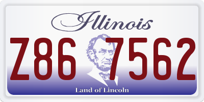 IL license plate Z867562