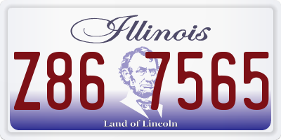 IL license plate Z867565