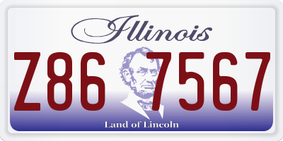 IL license plate Z867567